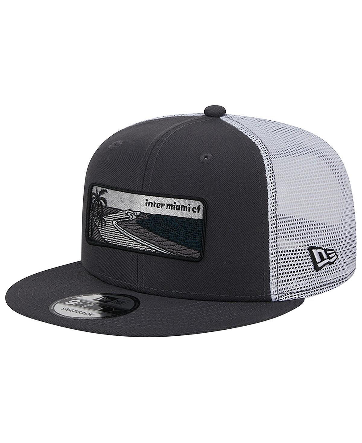 

Мужская черно-белая кепка Inter Miami CF Outdoor Trucker 9FIFTY Snapback New Era