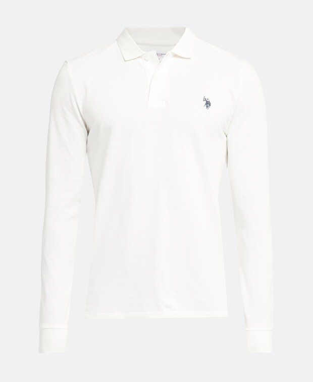 

Рубашка-поло с длинными рукавами U.S. Polo Assn., цвет Wool White
