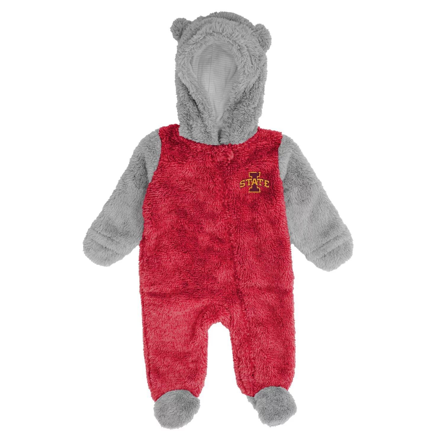

Новорожденный Кардинал/Серый Штат Айова Циклоны Game Nap Teddy Флисовая овсянка с молнией во всю длину Outerstuff
