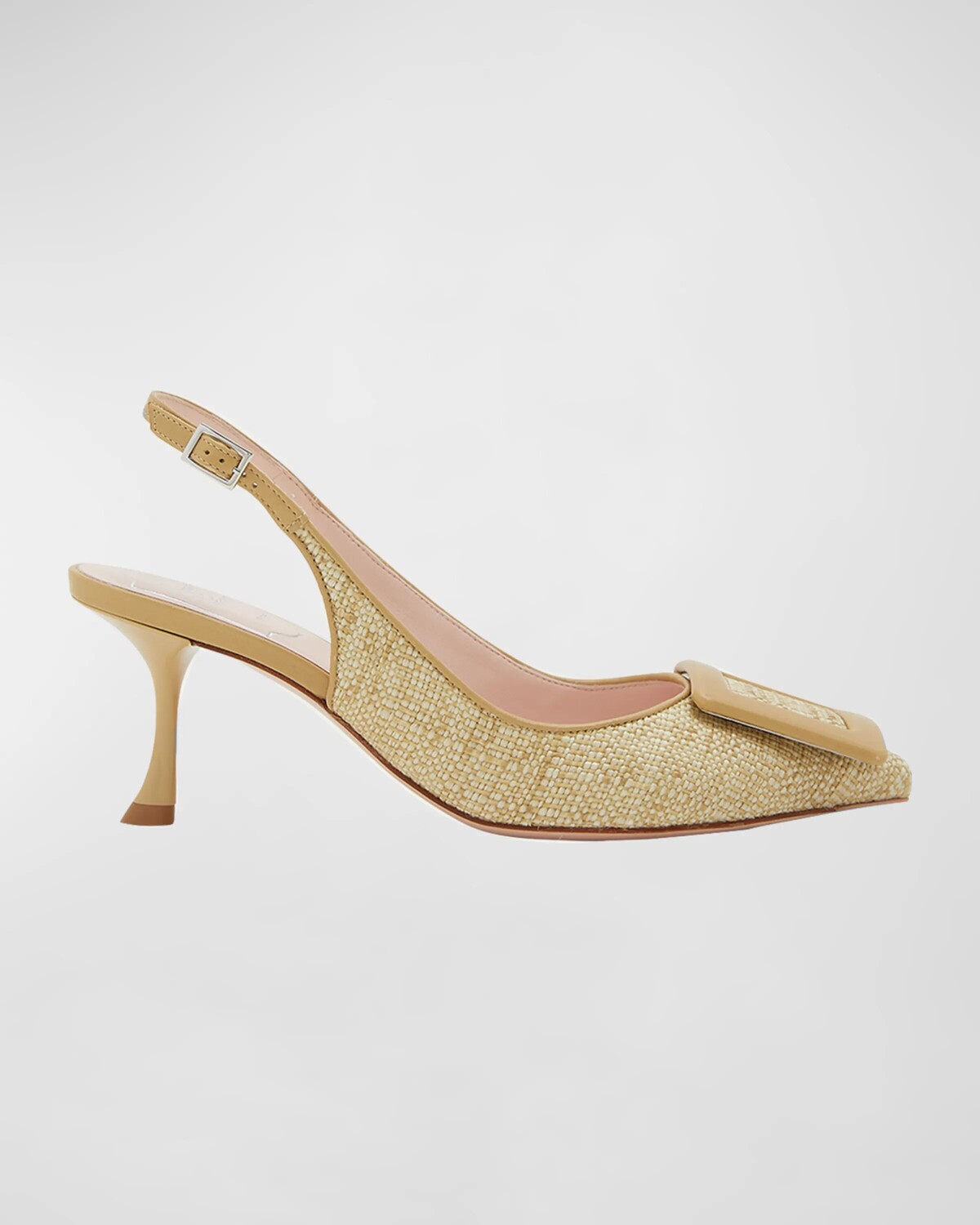 

Туфли Viv In The City из рафии с пяткой на пятке Roger Vivier, цвет Beige