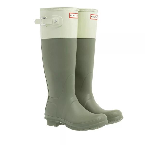 

Ботинки original tall colour block boot lichen muffled Hunter, зеленый