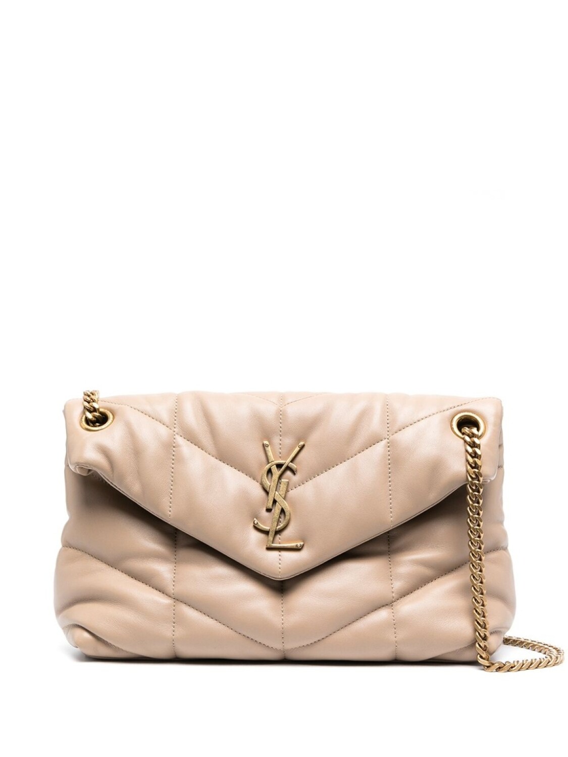 

Saint Laurent маленькая сумка на плечо Loulou, нейтральный цвет