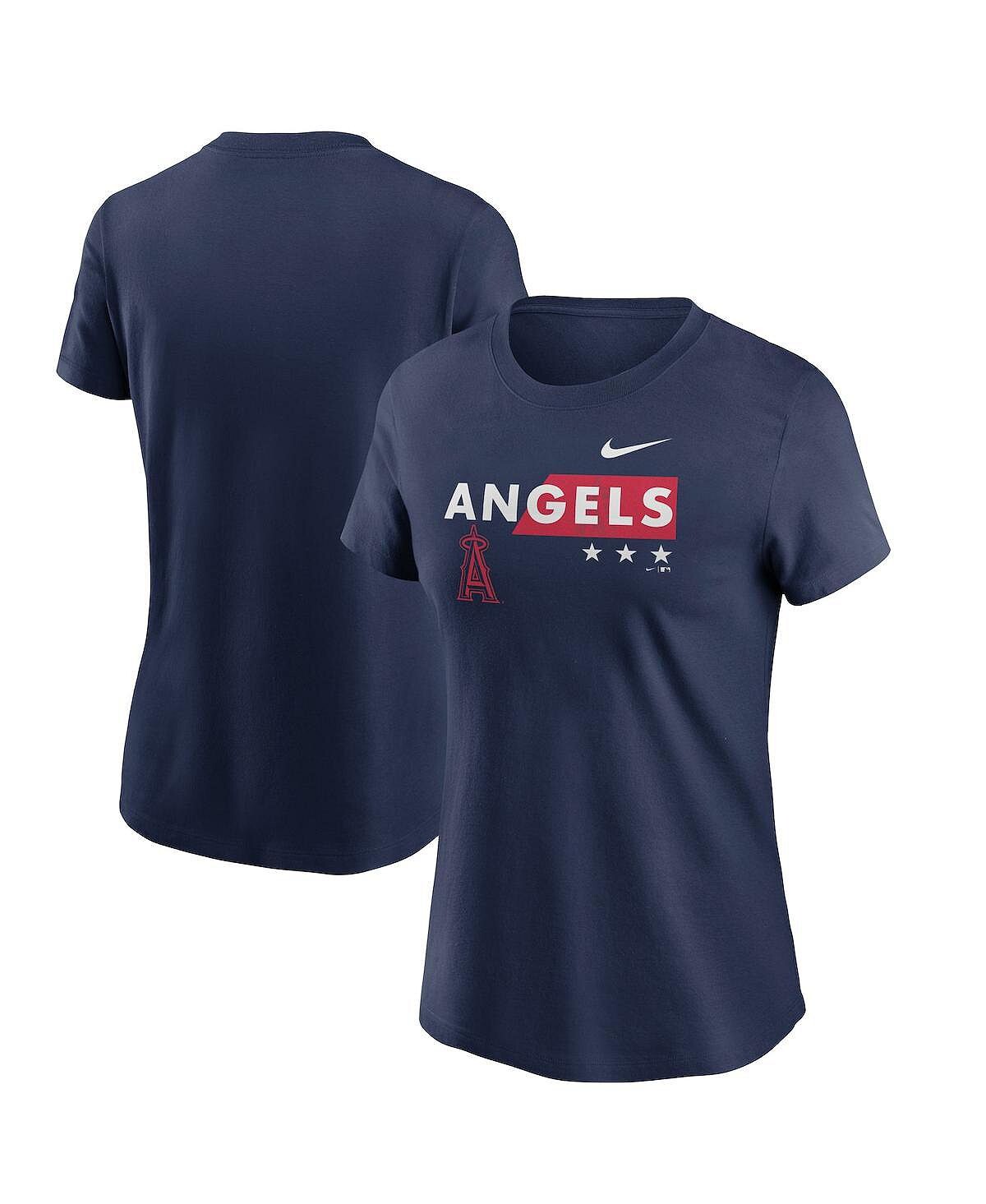 

Женская темно-синяя футболка Los Angeles Angels Americana Nike, темно-синий