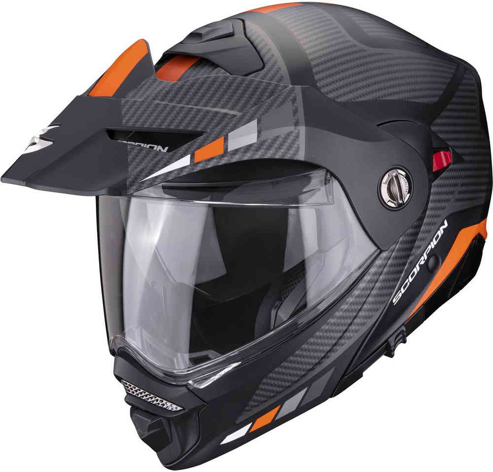 Камино ADX-2 Шлем Scorpion, черный матовый/оранжевый
