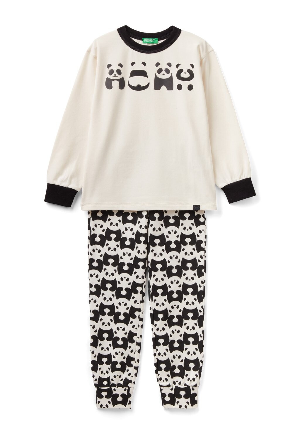 

Пижама With Panda Print Set United Colors of Benetton, белый