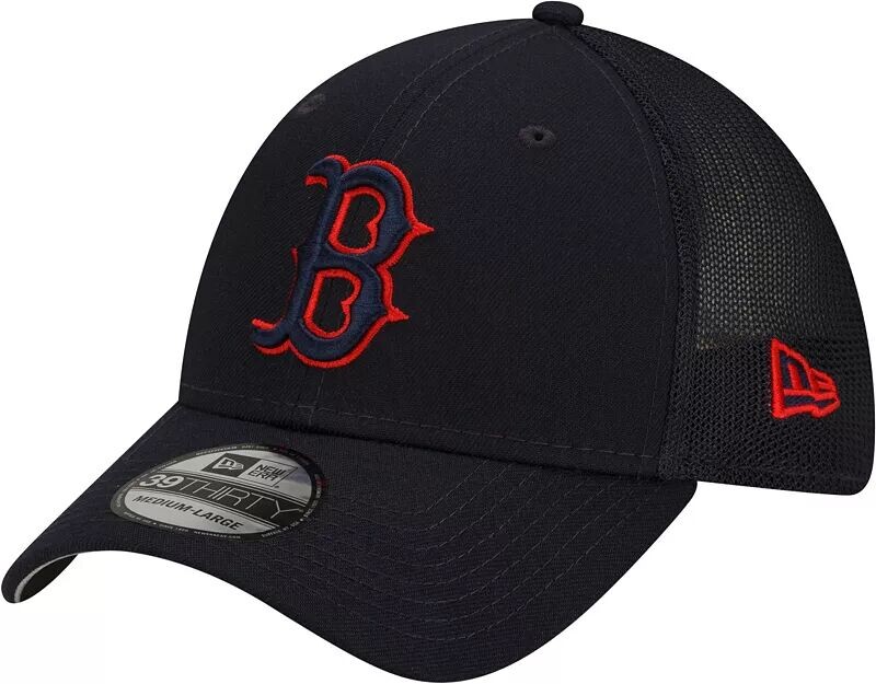 

Мужская тренировочная черная кепка New Era Boston Red Sox 39Thirty Stretch Fit