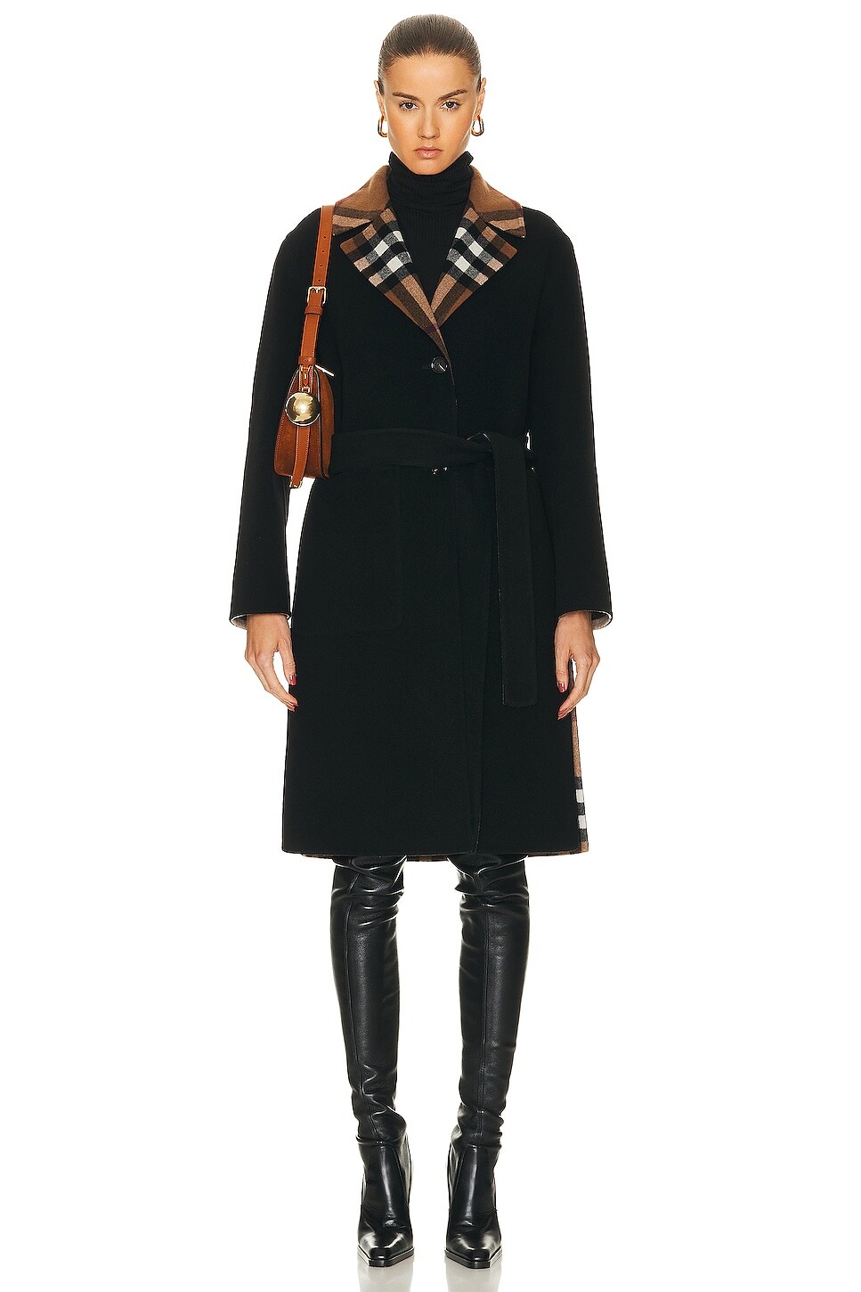

Пальто Burberry Dorea, цвет Birch Brown IP Check