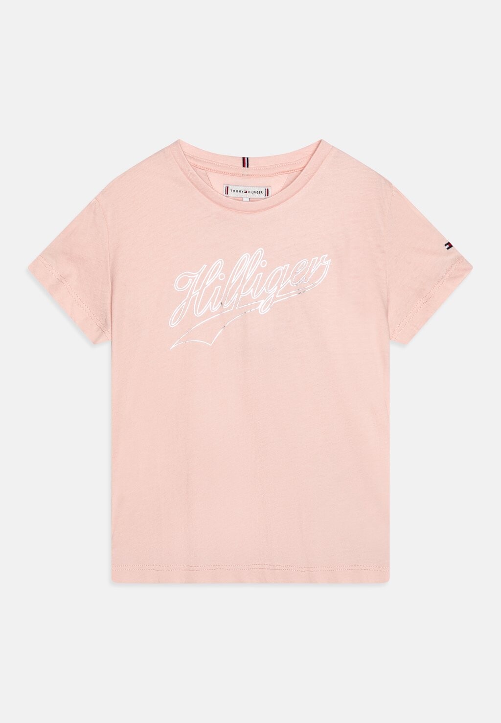 

Футболка с принтом Script Tee Tommy Hilfiger, цвет whimsy pink