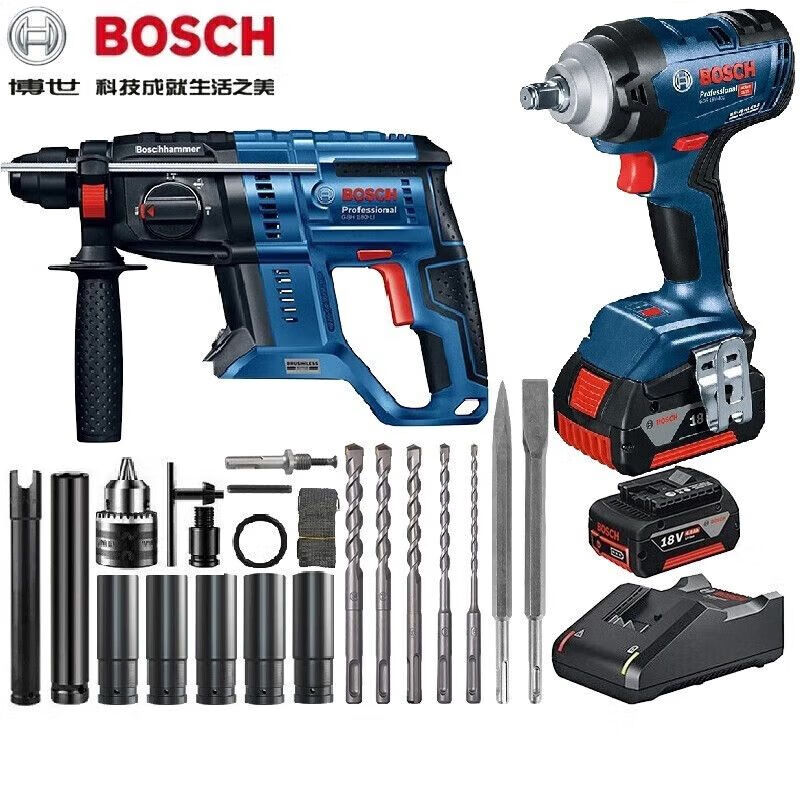 Гайковерт ударный Bosch GDS18V-400 + Перфоратор Bosch GBH 180-Li