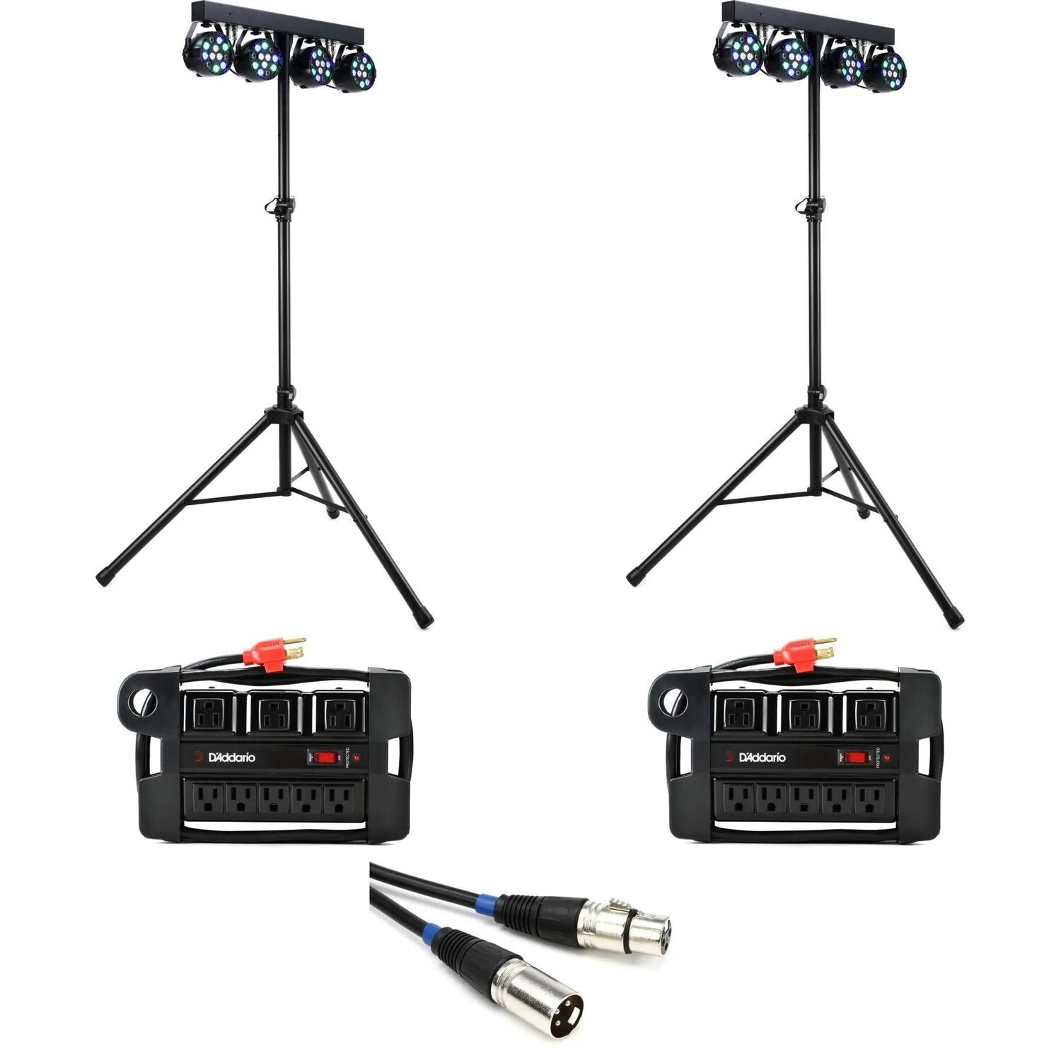 

Новый комплект парной системы светодиодного освещения Eliminator Mini Par Bar 4xRGBW Par