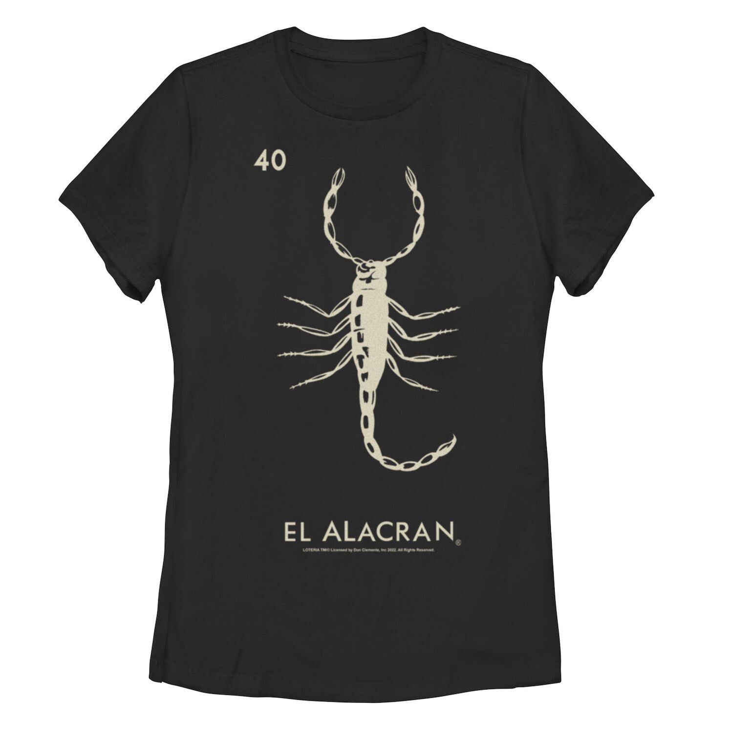 

Футболка с плакатом и графическим изображением для юниоров Lotería El Alacrán Licensed Character