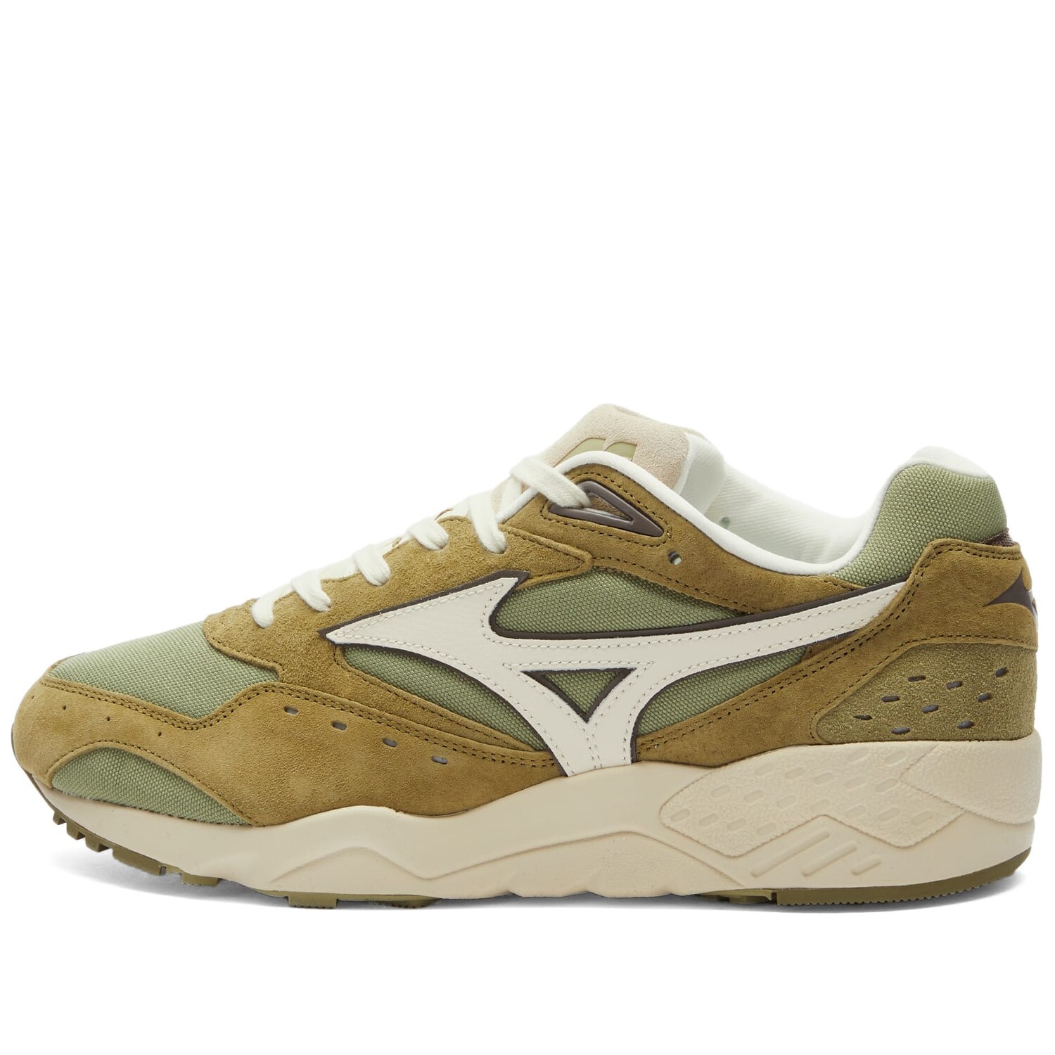 

Кроссовки Mizuno Contender Premium, цвет Olive Drab, Smoke Green & Cloud Cream