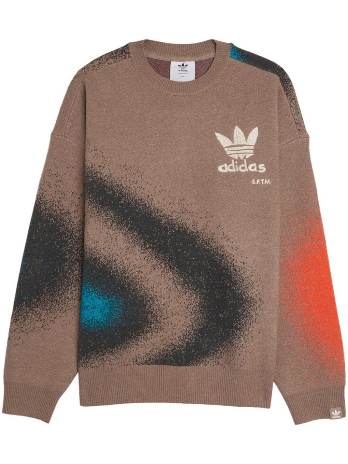 

Adidas толстовка с абстрактным принтом из коллаборации с SFTM, нейтральный цвет