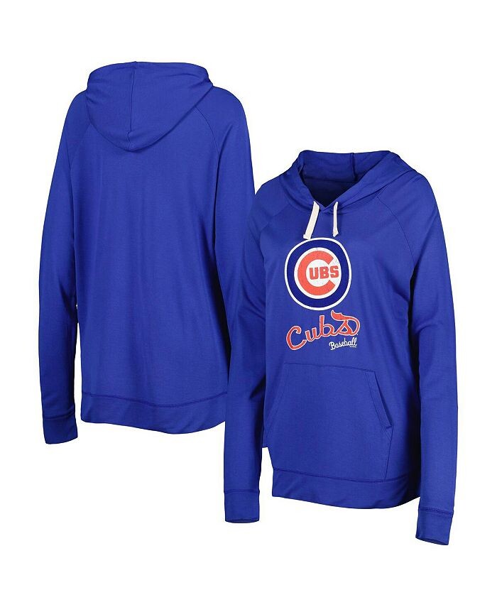 

Женский пуловер с капюшоном Royal Chicago Cubs перед игрой реглан Touch, синий