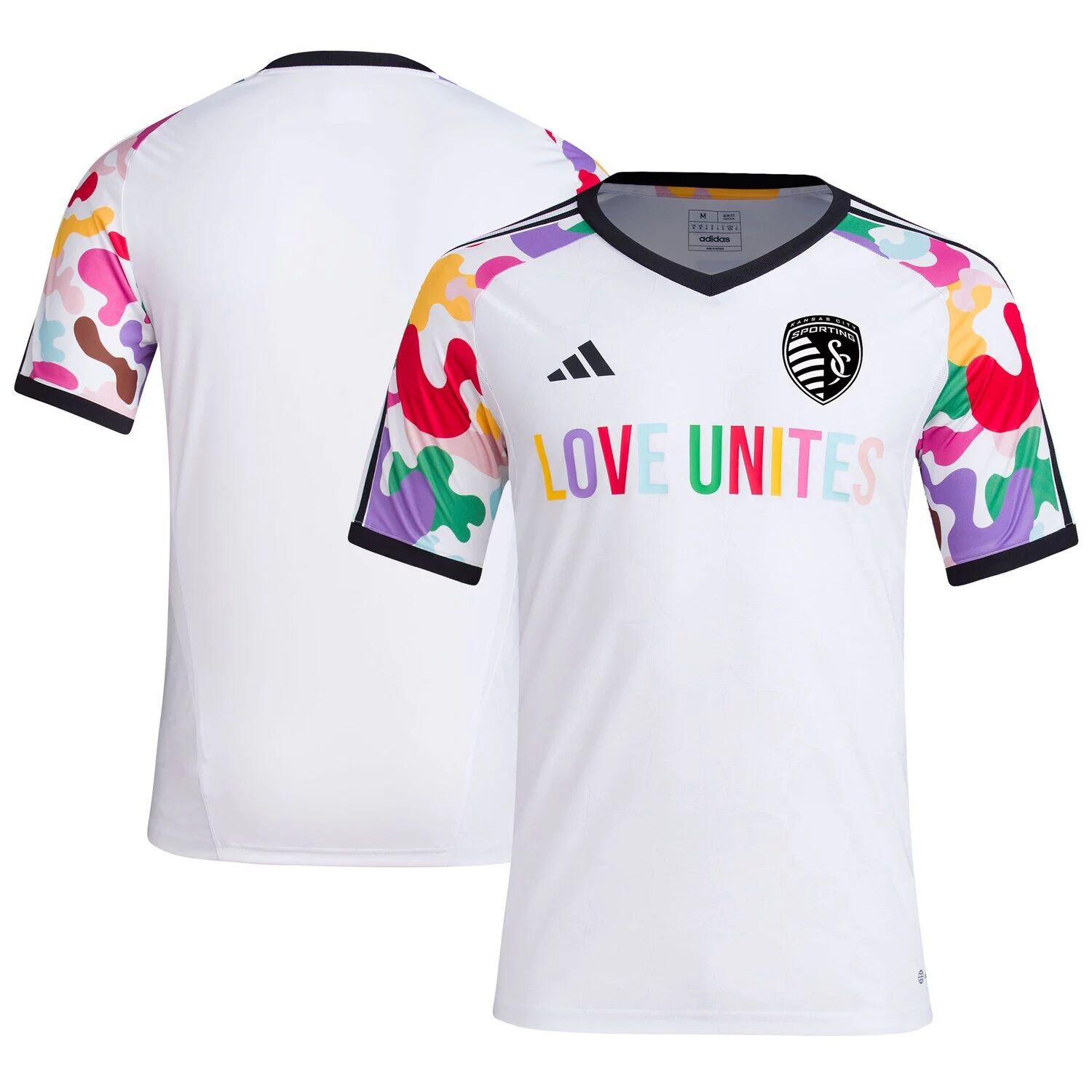 

Мужская белая предматчевая футболка Sporting Kansas City 2023 Pride adidas, Белый