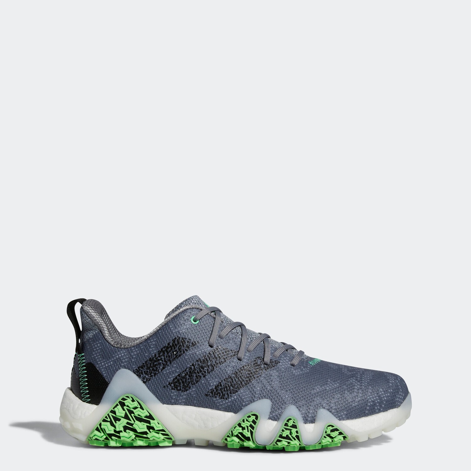 

Мужские кроссовки для гольфа adidas Codechaos 22 Limited Edition без шипов, цвет Grey Three / Core Black / Beam Green