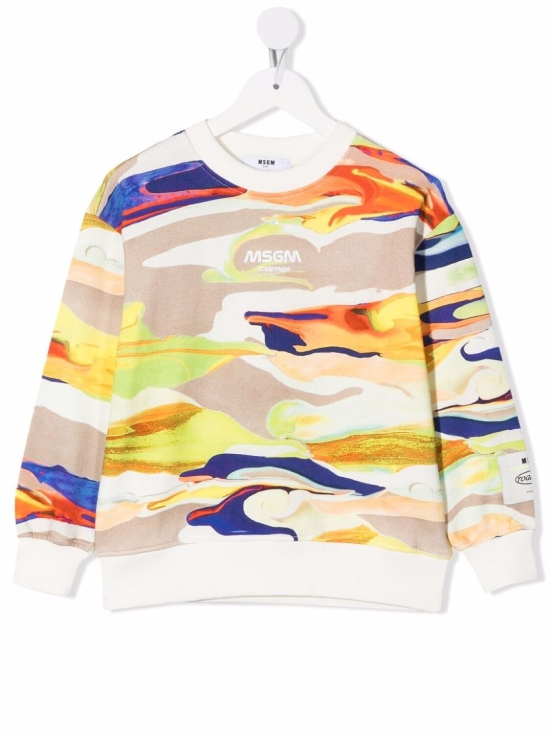 

MSGM Kids толстовка с принтом, нейтральный цвет