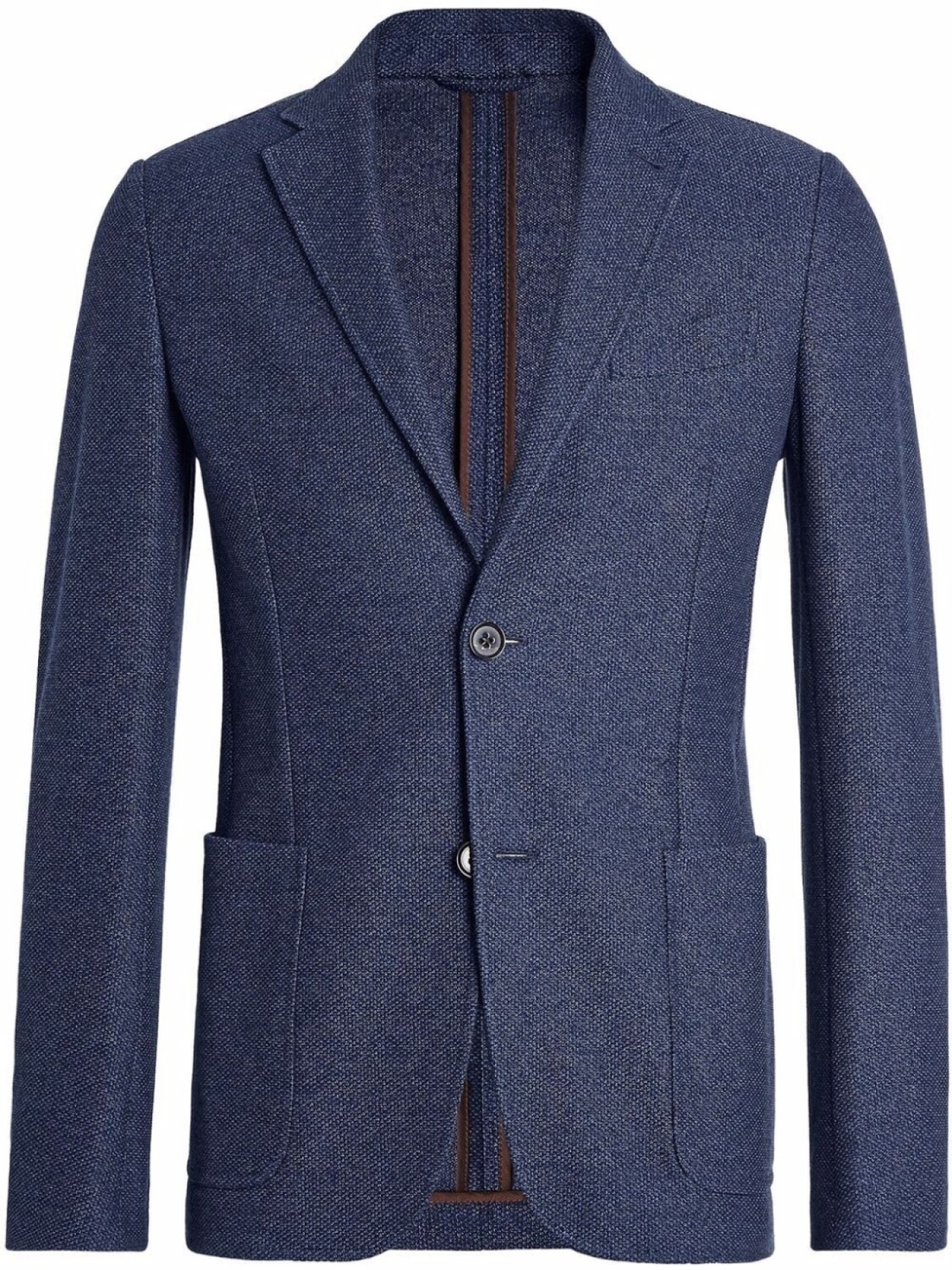 

Zegna однобортный пиджак строгого кроя, синий