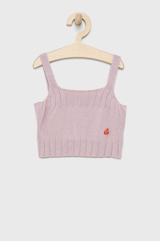 

Детский хлопковый топ United Colors of Benetton, фиолетовый