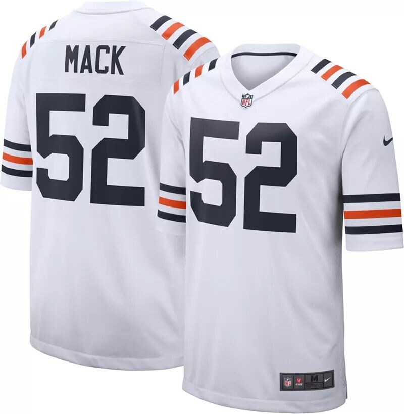 

Мужское белое игровое джерси Nike Chicago Bears Khalil Mack #52