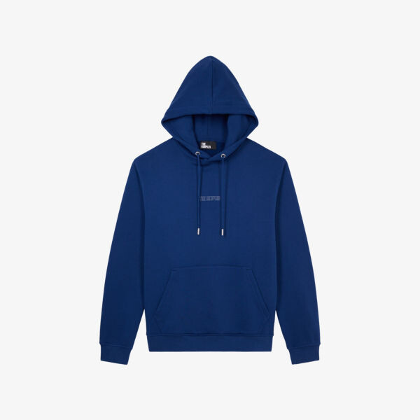 

Хлопковая толстовка свободного кроя с вышитым логотипом The Kooples, темно-синий