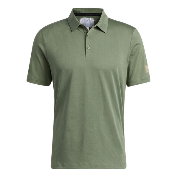 

Футболка Men's adidas Solid Color Logo Golf Sports Short Sleeve Green Polo Shirt, зеленый