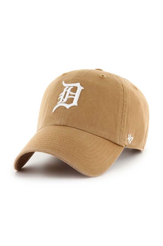 Хлопковая бейсболка MLB Detroit Tigers 47brand, коричневый