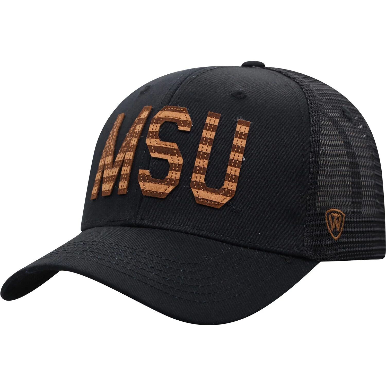 

Мужская черная кепка Top of the World Michigan State Spartans Cannon Trucker Snapback