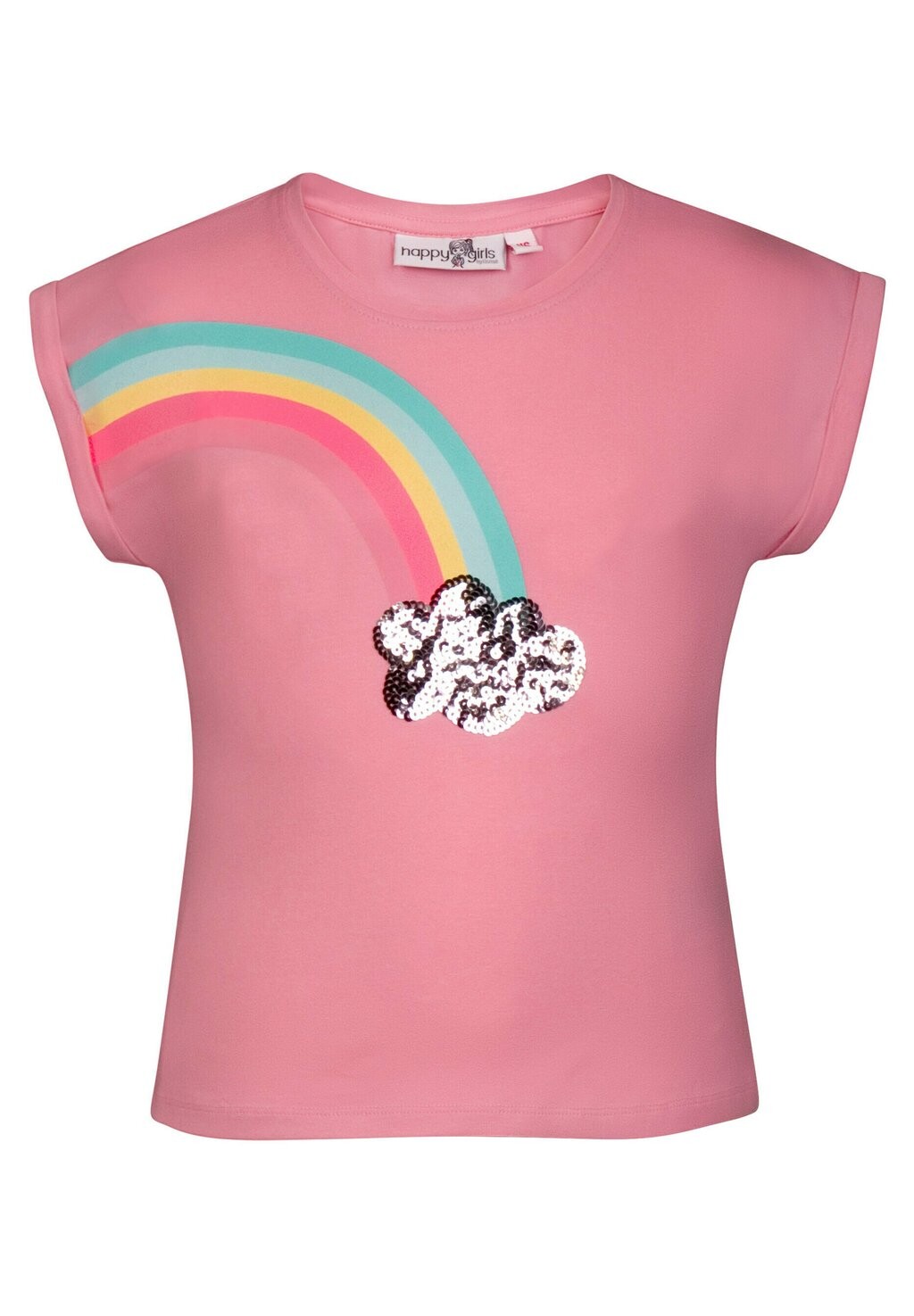 

Футболка с принтом REGENBOGEN happy girls, цвет candy pink