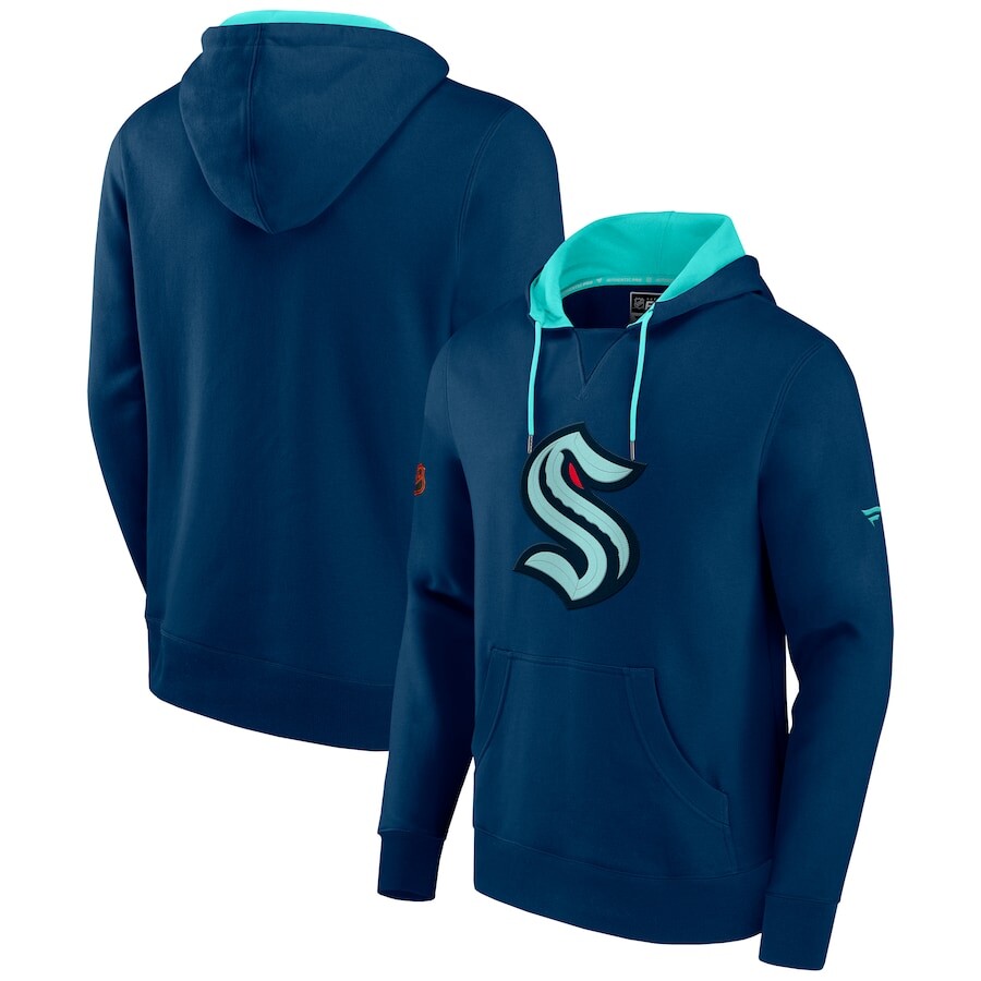 

Пуловер с капюшоном Fanatics Branded Seattle Kraken, нави