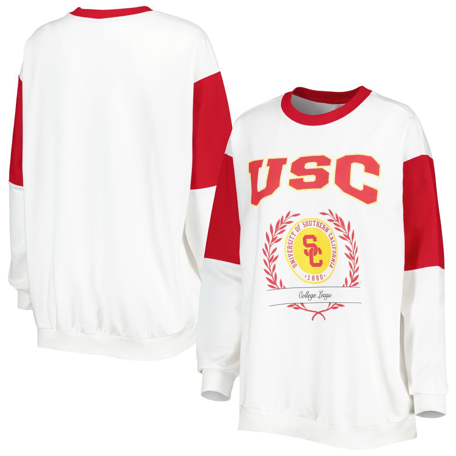 

Женский пуловер Gameday Couture белого цвета USC Trojans It's A Vibe, пуловер «летучая мышь»