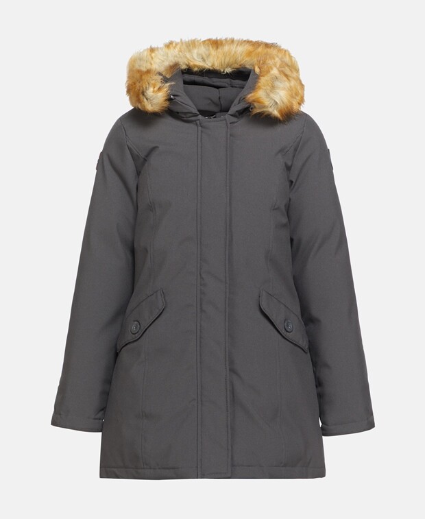 

Парка с меховой отделкой Geographical Norway, темно-серый
