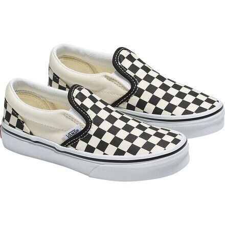 

Классические туфли для скейтбординга без шнуровки — детские Vans, черный/белый