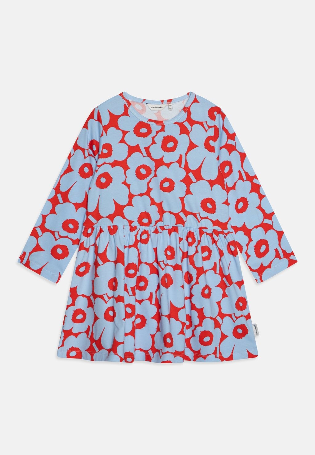 Платье из джерси Kukkakoru Mini Unikko Ii Marimekko, цвет red/light blue