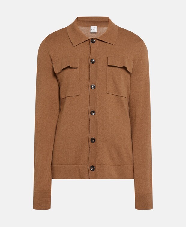 

Кашемировый кардиган FTC Cashmere, кофе