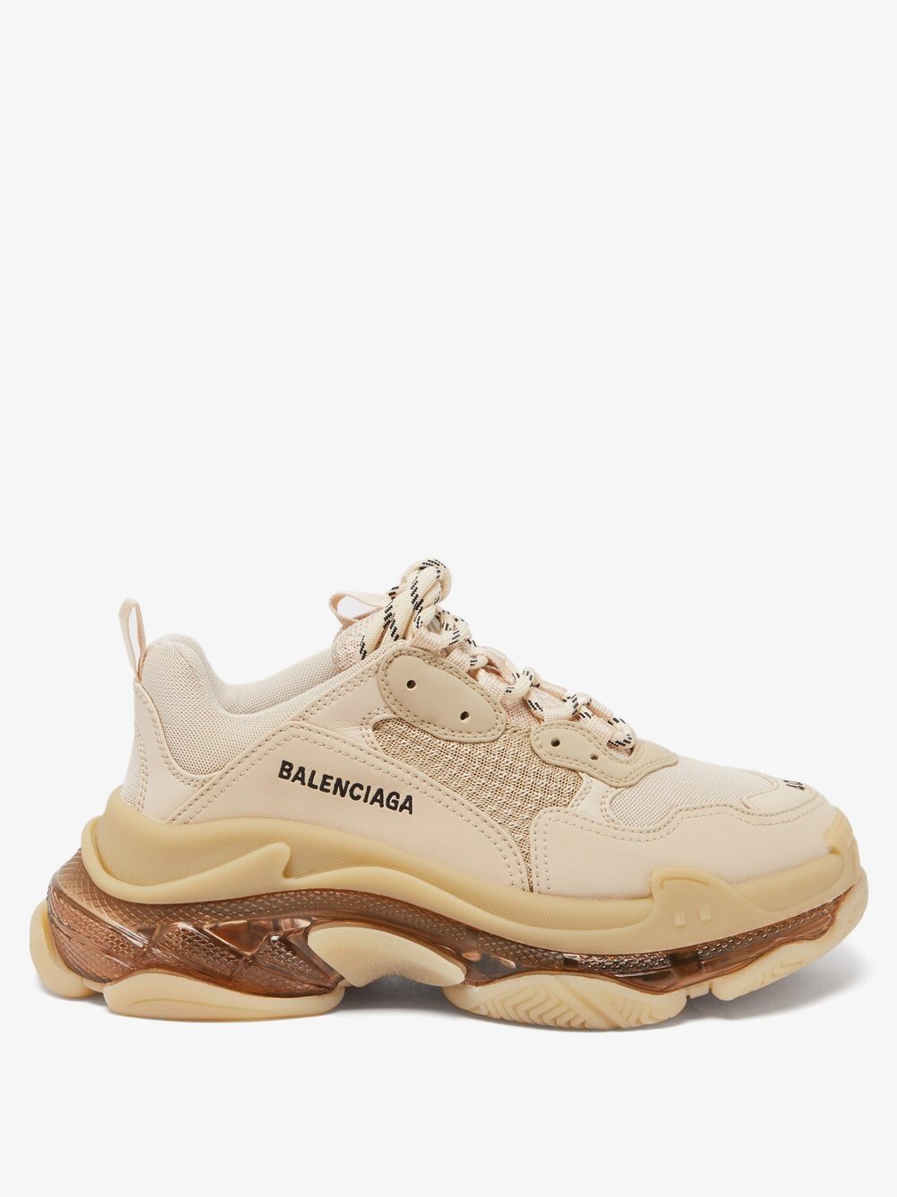 

Кроссовки triple s из искусственной кожи и сетки Balenciaga, бежевый