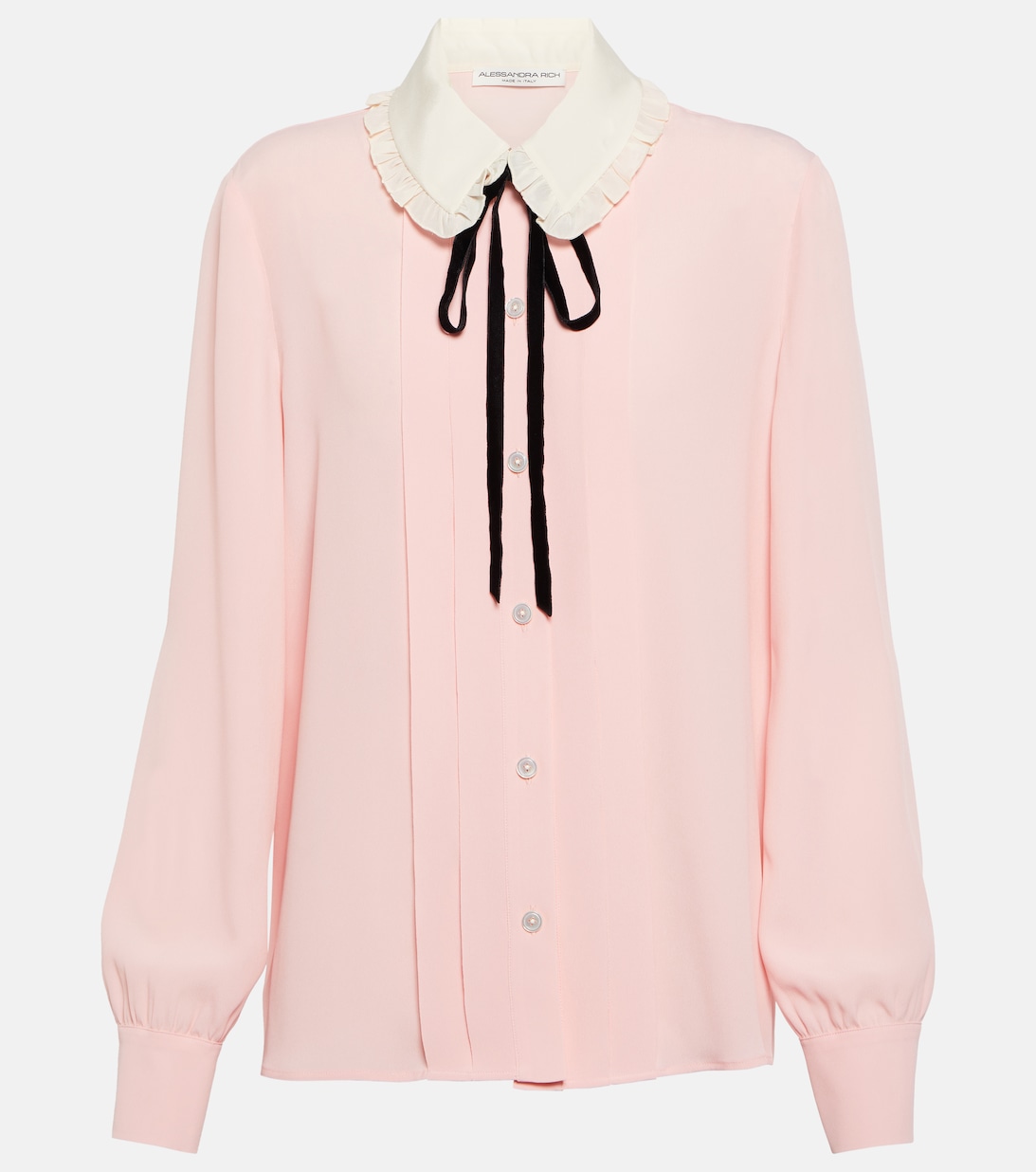 Блузка из смесового шелка ALESSANDRA RICH, розовый