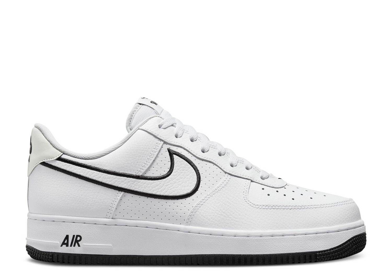 

Кроссовки Nike Air Force 1 '07 'Embroidered Swoosh - White Black', белый, Белый;серый