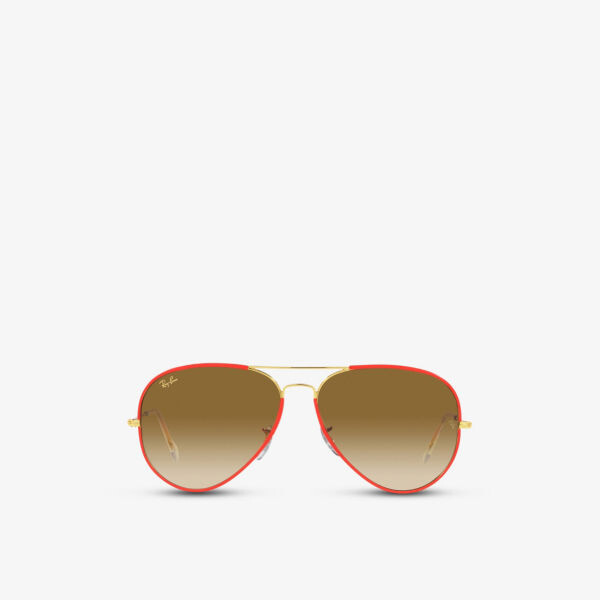 

RB3025JM солнцезащитные очки-авиаторы в металлической оправе Ray-Ban, красный