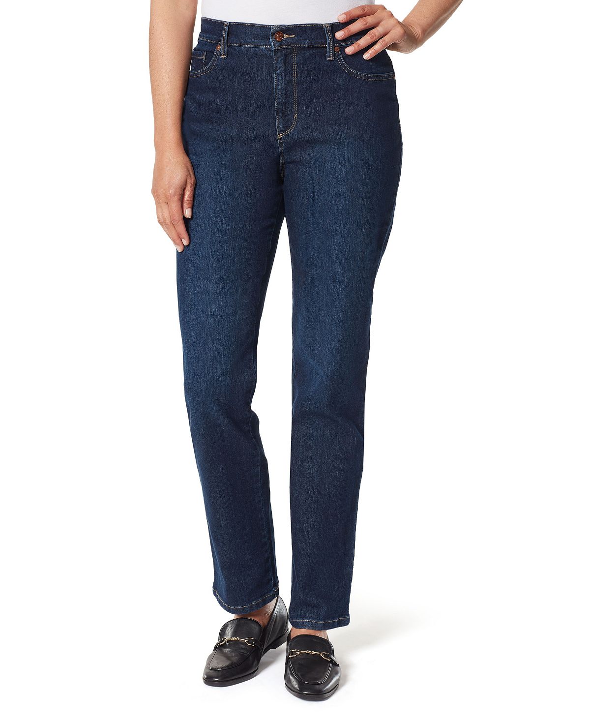 Прямые джинсы с высокой посадкой Petite Amanda, шорты для миниатюрных и миниатюрных размеров Gloria Vanderbilt