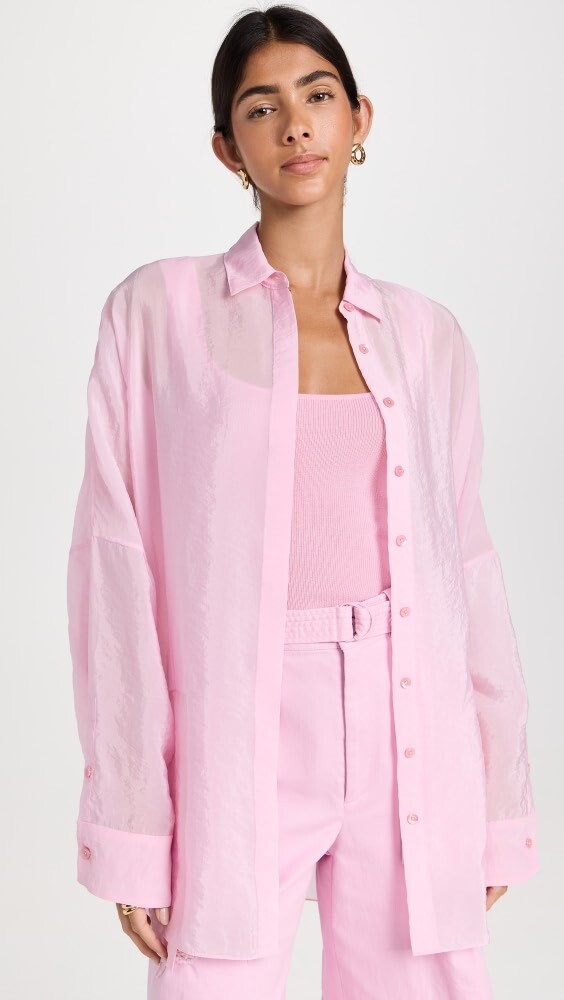 

Рубашка LAPOINTE Textured Sheer Cupro Oversized