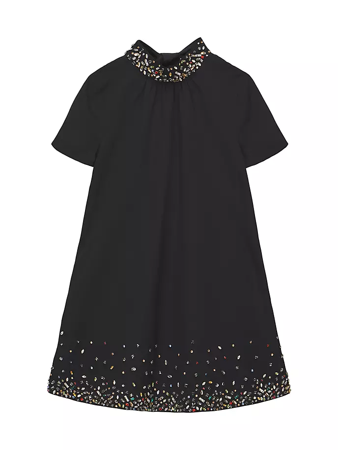 

Мини-платье Ilana с украшением Staud, цвет black silver