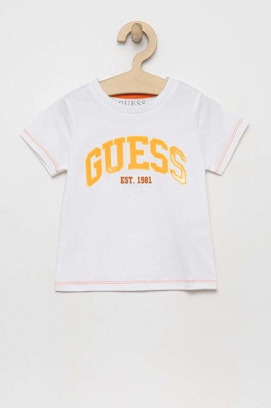 

Хлопковая футболка для детей Guess, белый