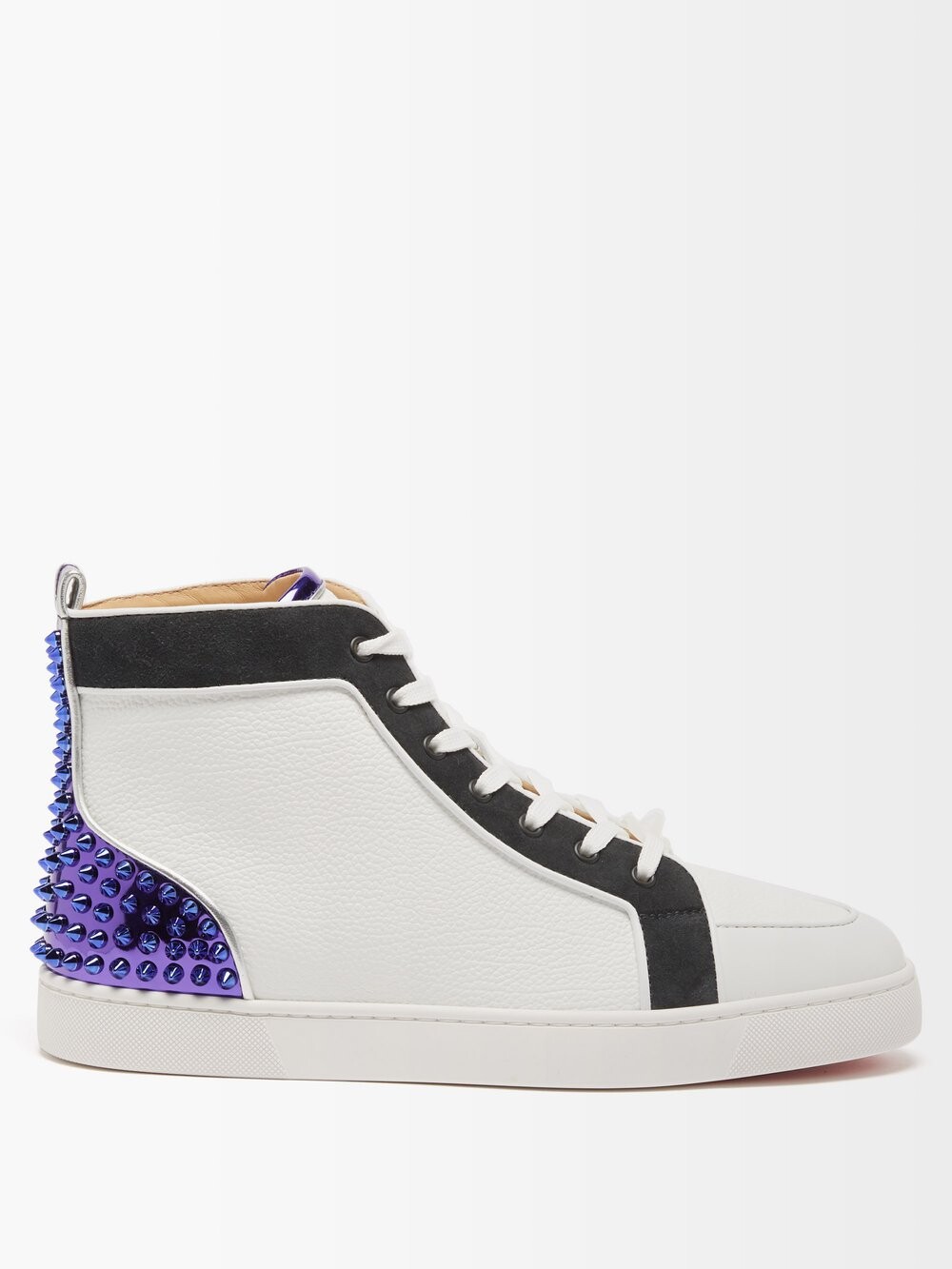 

Кожаные высокие кроссовки rantus с шипами Christian Louboutin, белый
