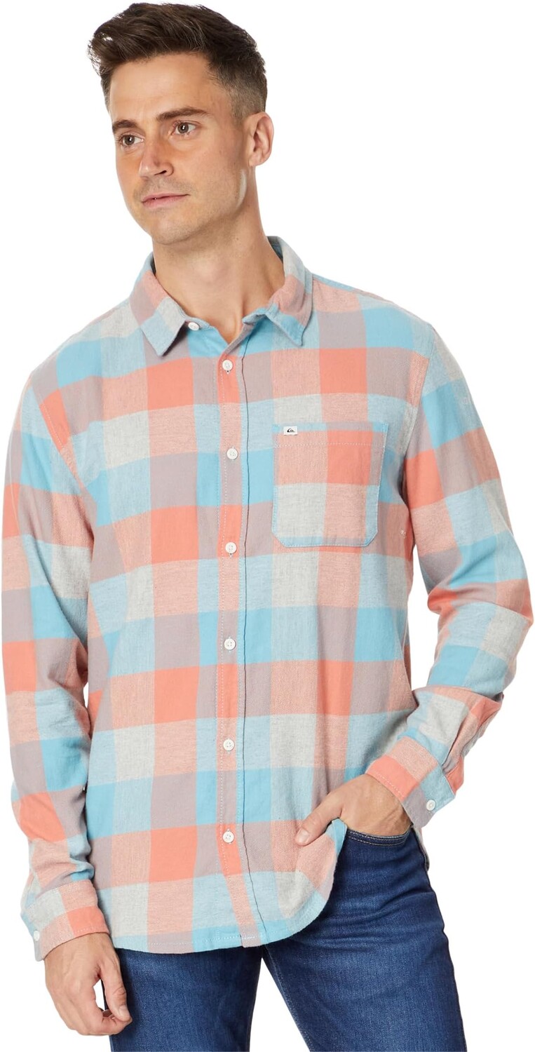 Рубашка Motherfly Long Sleeve Flannel Quiksilver, цвет Reef Waters Motherfly