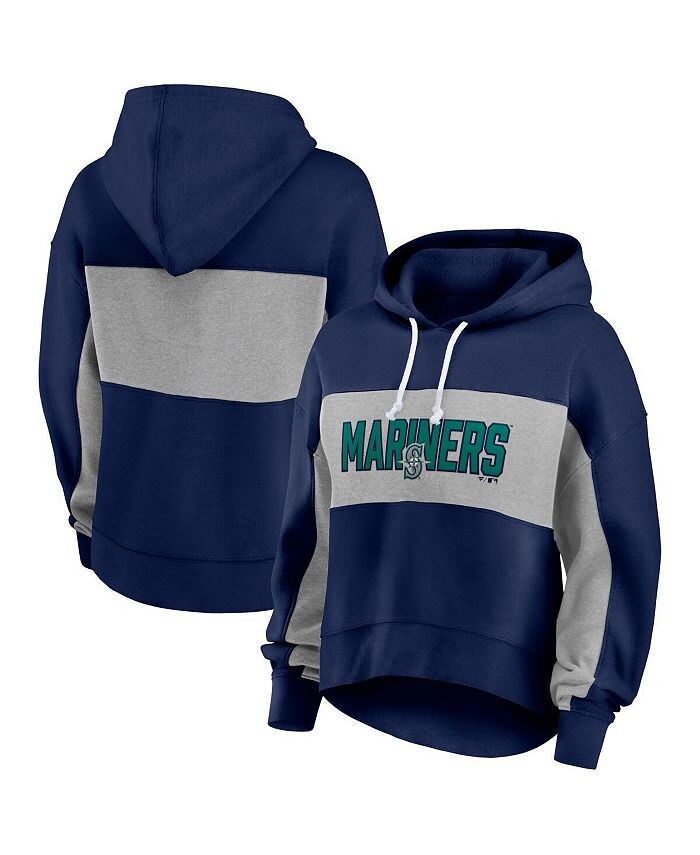 

Женский темно-синий пуловер с капюшоном с фирменным наполнением Seattle Mariners Fanatics, синий