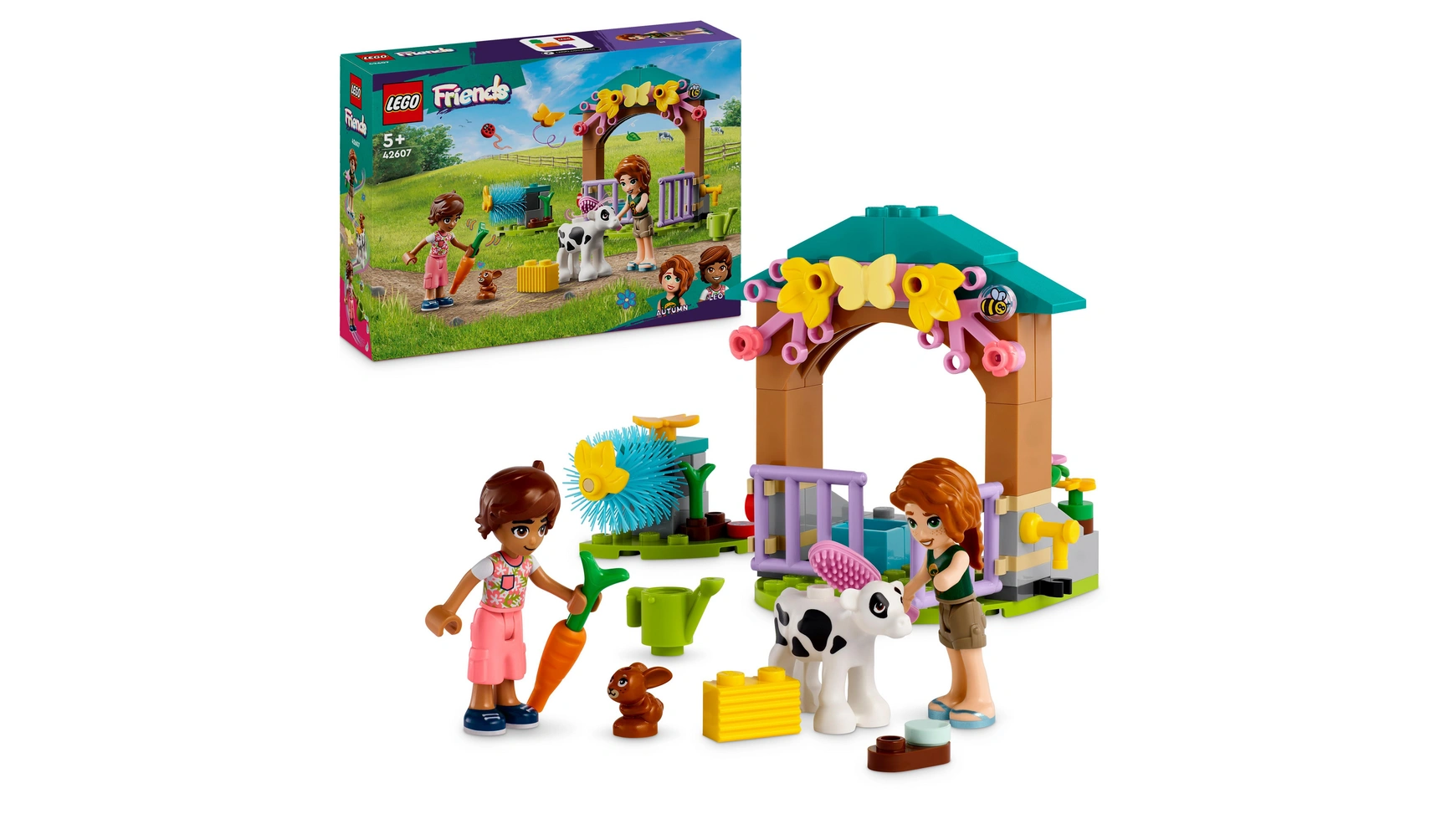 Lego Friends Осенний хлев для телят, фермерская игрушка с животными lego friends набор морской спасательный катер игрушка с животными для детей