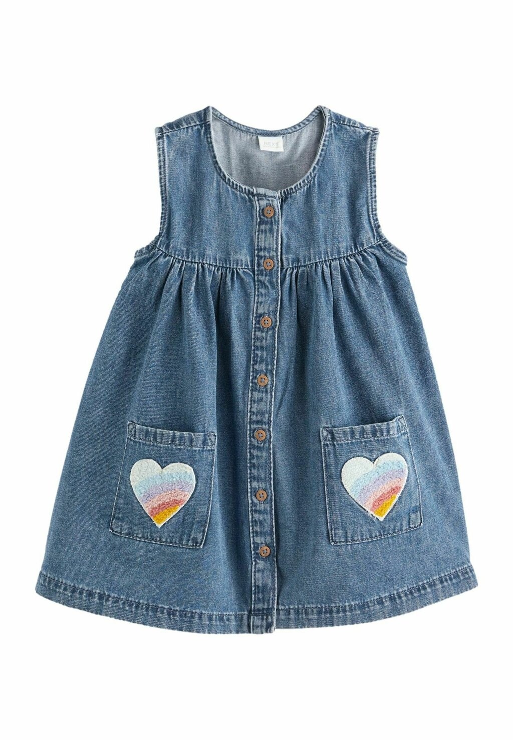 

Джинсовое платье Heart Detail Regular Fit Next, цвет blue denim