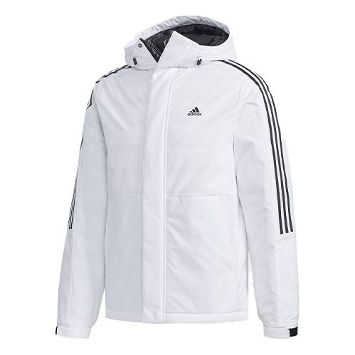 Пуховик adidas Waterproof Outdoor Sports Woven Warm Down Jacket Men White, белый цена и фото