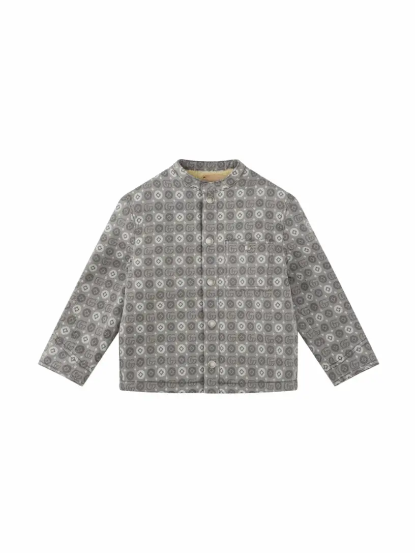 Джинсовая куртка GG Square Gucci, серый